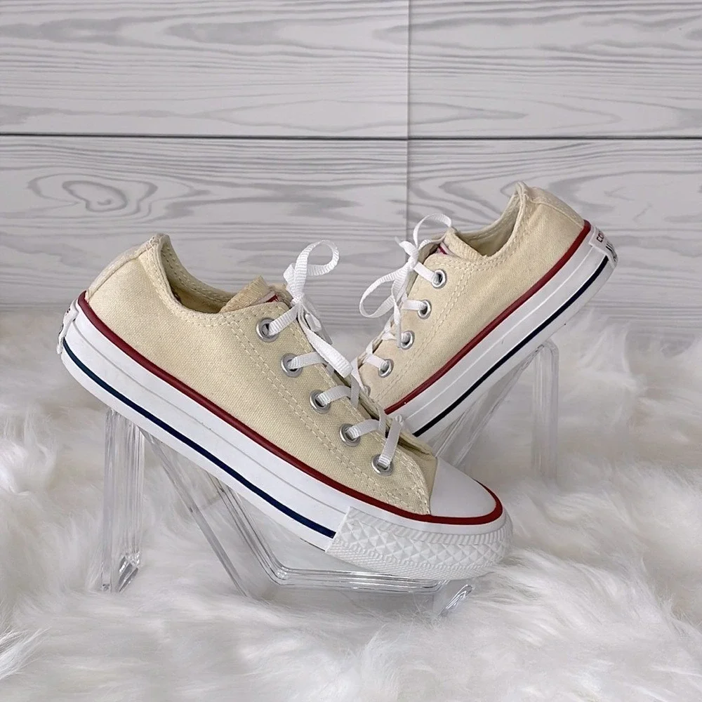 Converse Chuck Taylor All Star Low‎ Top Kids Shoes Ivory Canvas 11.5
